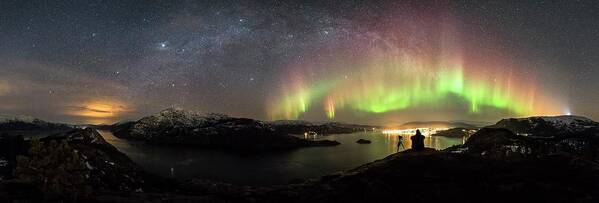 People Poster featuring the photograph Aurora Borealis #34 by Tommy Eliassen