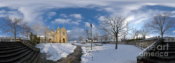 Collegiale De Neuchatel Poster featuring the photograph Blue heaven by Charles Lupica