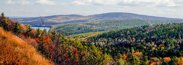 Optical Playground By Mp Ray Poster featuring the photograph Brockway Mountain Valley by Optical Playground By MP Ray