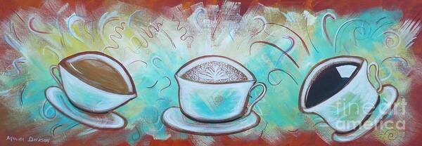 Coffee Poster featuring the painting Coffee by Monika Shepherdson