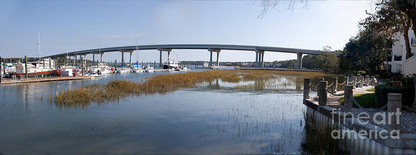 Architecture Poster featuring the photograph Cross Island Bridge Hilton Head by Thomas Marchessault