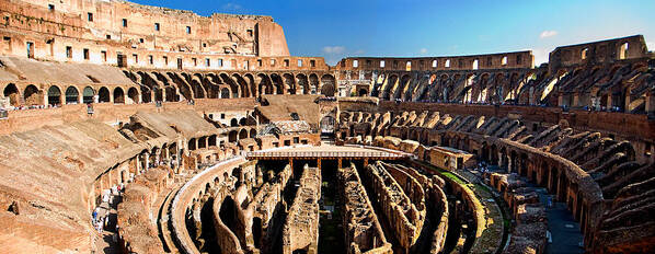 Colosseum Poster featuring the photograph Inside the Colosseum by Weston Westmoreland