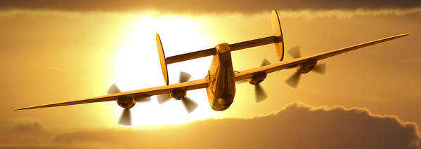 Warbirds Poster featuring the photograph Into the Sun 3 by Mike McGlothlen