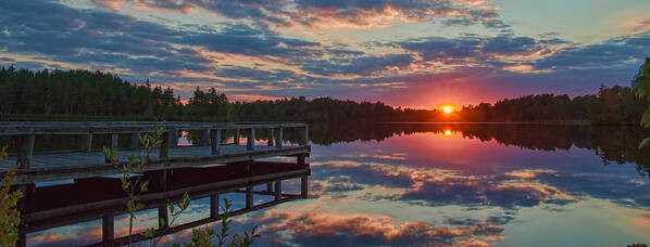 Lake Horicon Poster featuring the photograph Lake Horicon Sunset 1 by Beth Venner