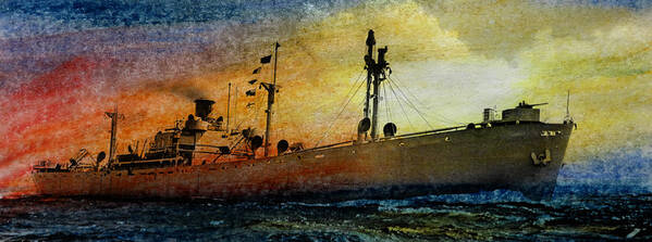 Ships Poster featuring the mixed media Liberty by R Kyllo