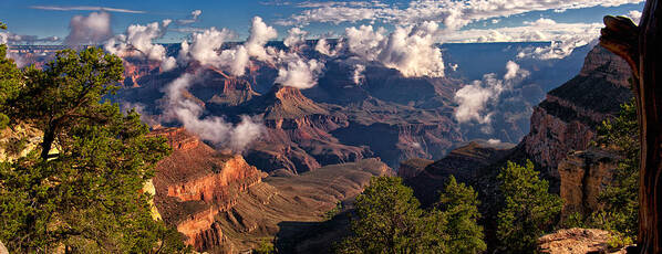 Grand Canyon Poster featuring the photograph Morning Clouds at El Tovar by Joe Ownbey