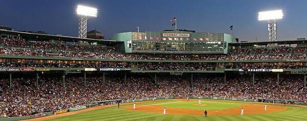Ballpark Poster featuring the photograph Red Sox and Fenway Park by Juergen Roth