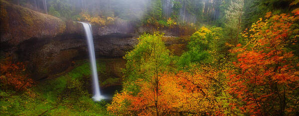 Silver Falls Poster featuring the photograph Silver Falls Pano by Darren White