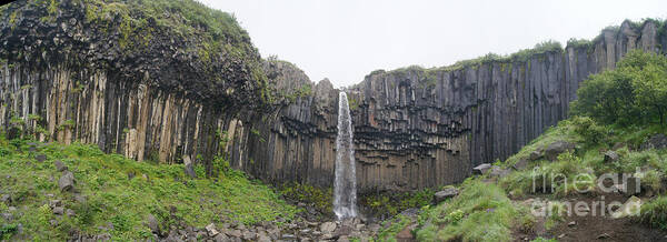 Prott Poster featuring the photograph Svartifoss panorama Iceland by Rudi Prott