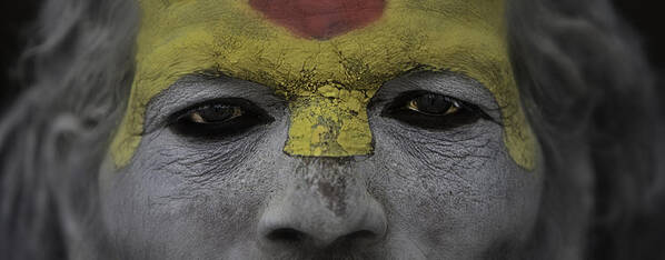Nepal Poster featuring the photograph The Eyes of a Holyman by David Longstreath