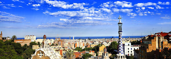 Parc Guell Poster featuring the photograph View from parc Guell by Martin Velebil