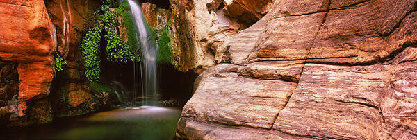 Photography Poster featuring the photograph Waterfall Rushing Through The Rocks by Panoramic Images