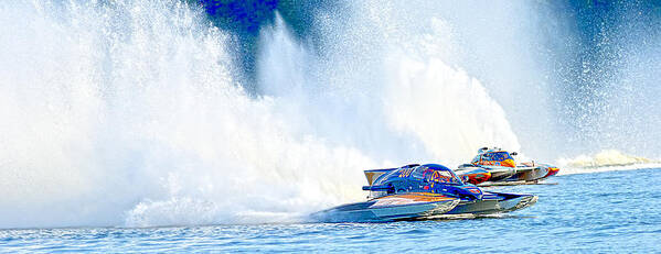 Rocky Fork Thunder Poster featuring the photograph HDR Pano Thunder on The Lake by Randall Branham