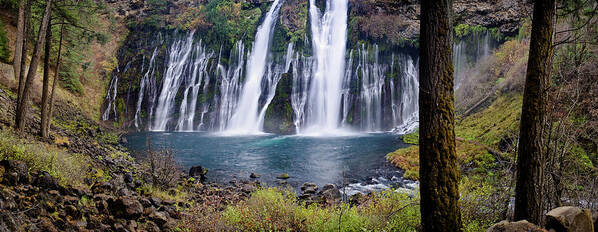 Waterfall Poster featuring the photograph MacArthur-Burney Falls Panorama by Greg Nyquist