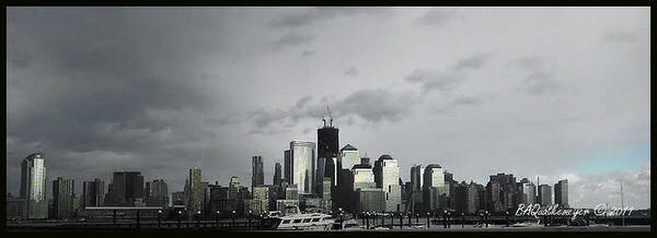 Nyc Poster featuring the photograph 'NYC in Hurricane Irene Sky' by PJQandFriends Photography