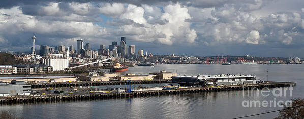 Seattle Poster featuring the photograph Seattle Pier View by Mike Reid