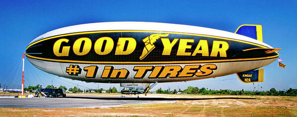 Goodyear Poster featuring the photograph My Goodyear Blimp Ride by Paul W Faust - Impressions of Light