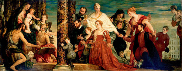 Paolo Veronese Poster featuring the painting The Madonna of the Cuccina Family #3 by Paolo Veronese