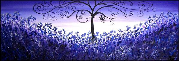 Bluebells Poster featuring the painting Bluebell Field by Amanda Dagg