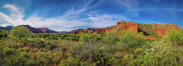 Panorama Poster featuring the photograph Caprock Canyon Panorama 2 by Adam Reinhart