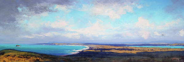 Nature Poster featuring the painting Coastal Vista Nsw by Graham Gercken