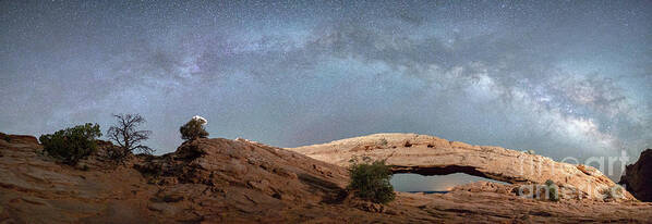 False Kiva Poster featuring the photograph Mesa Arch Milky Way by Robert Loe