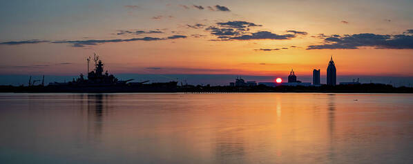 Sunset Poster featuring the photograph Mobile Bay Sunset by Brad Boland