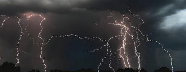 Lighting Poster featuring the photograph Monsoon Lighting Storm by Elaine Malott