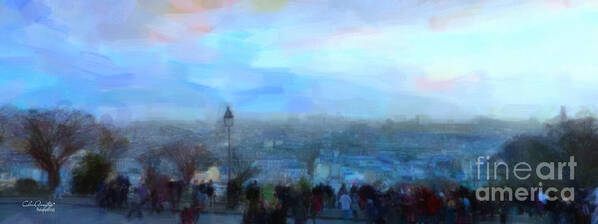 Impressionist Poster featuring the painting Montmartre from the Butte by Chris Armytage