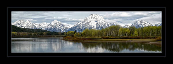 Tetons Poster featuring the photograph Quiet morning at Oxbow Bend by Jaki Miller