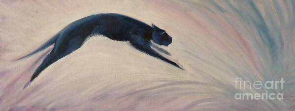 Feline Poster featuring the painting The Art of Movement by K M Pawelec