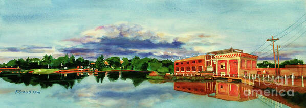 Minnesota Poster featuring the painting The Best Dam Town in Minnesota by Kathy Braud