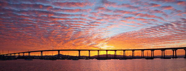 Coronado Bridge Poster featuring the photograph The Break of Dawn In Coronado by Jeremy McKay
