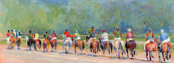 Saratoga Poster featuring the painting The Post Parade by Kimberly Santini