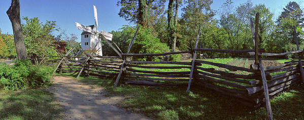 Landscape Poster featuring the photograph Colonial Williamsburg Windmill #1 by Craig Brewer