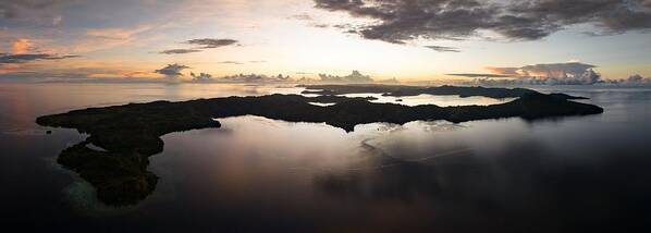 Landscapeaerial Poster featuring the photograph Sunrise Illuminates Clouds That Drift #2 by Ethan Daniels