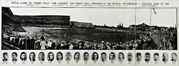 Forbes Field Poster featuring the photograph Forbes Field Grand Opening 1909 by Peter Ogden