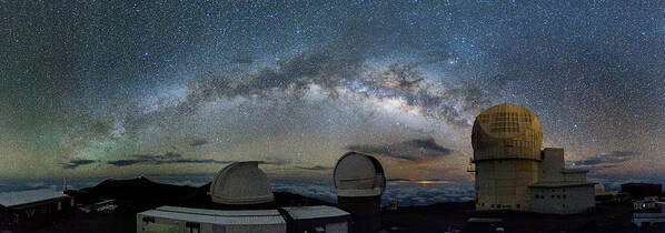 Hawaii Poster featuring the photograph Home Galaxy Over Haleakala by Jason Chu