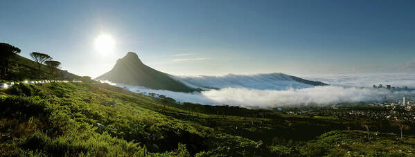 Scenics Poster featuring the photograph Late Afternoon Mist Comes In Over Cape by Steve Corner