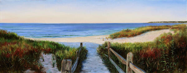 Cape Cod Poster featuring the painting Long Beach, Centerville by Jonathan Gladding