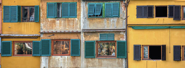 Bridge Poster featuring the photograph Windows of Ponte Vecchio by David Letts