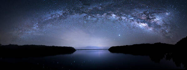 Milky Way Poster featuring the photograph Everglades National Park Milky Way by Mark Andrew Thomas