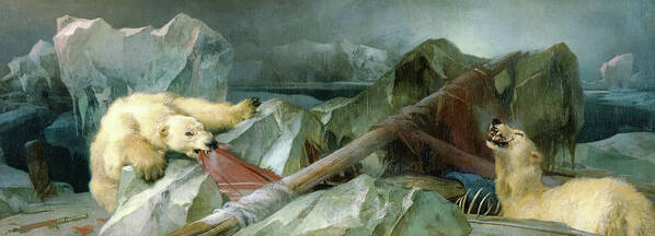 Edwin Landseer Poster featuring the painting Man Proposes, God Disposes by Sir Edwin Landseer