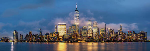 Manhattan Poster featuring the photograph Manhattan from Jersey City by Randy Lemoine