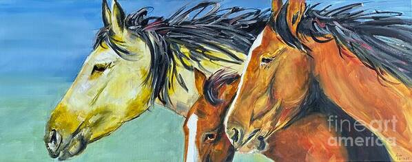 Horse Poster featuring the painting Run Free by Alan Metzger