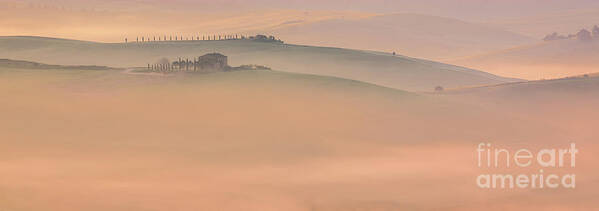 Photography Poster featuring the photograph Sunrise in Val d'Orcia, Tuscany, Italy by Henk Meijer Photography