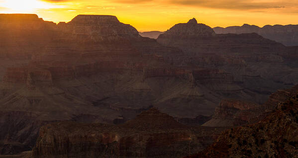 Grandcanyon Poster featuring the photograph Sunrise at Mather Point #1 by Kathleen Odenthal