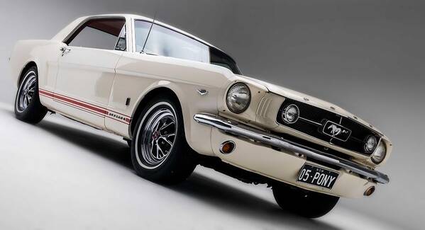 Car Poster featuring the photograph 1966 Mustang GT by Gianfranco Weiss