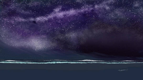 Night Stars Poster featuring the digital art Night of a thousand stars #2 by Anthony Fishburne