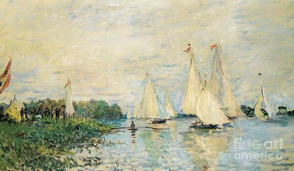 Regatta At Argenteuil Poster featuring the painting Regatta at Argenteuil by Claude Monet